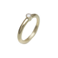 14K Charlotte ring rødguld 0,10ct blank overflade - Devine by Norup