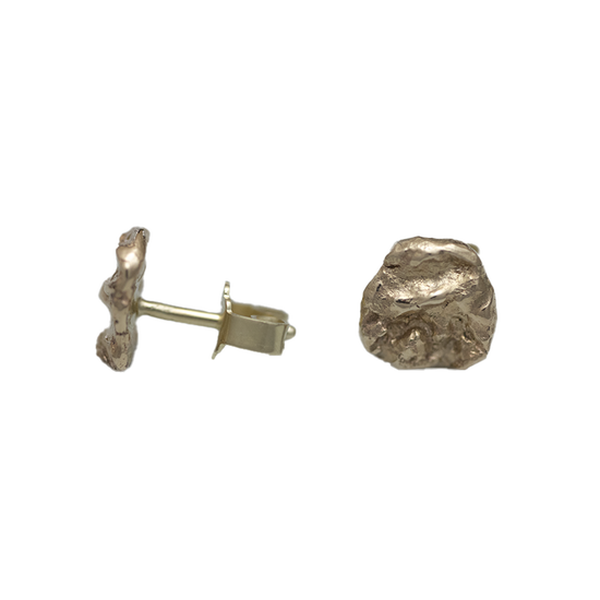 14K Medium knap ørestikker guld  - Devine by Norup