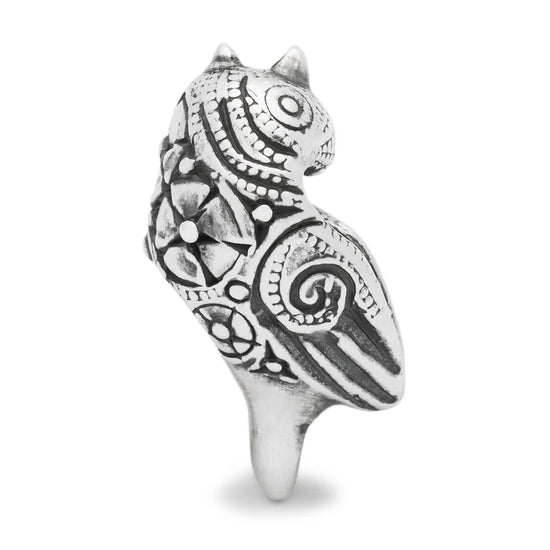Dekorativ fugl sølv kugle - Trollbeads