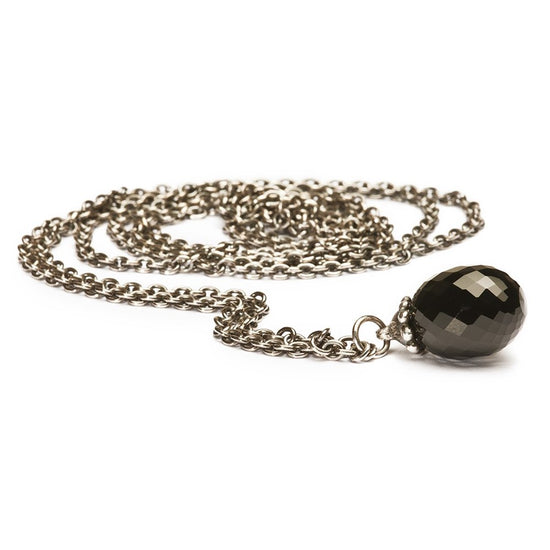 Fantasikæde med onyx sølv 90cm - Trollbeads