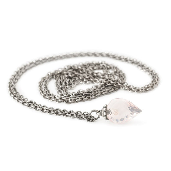 Fantasikæde med rosakvarts 70 cm - Trollbeads