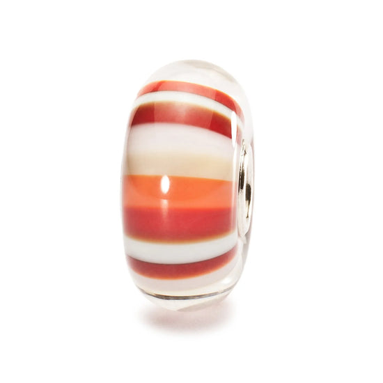 Jordbærstriber kugle - Trollbeads