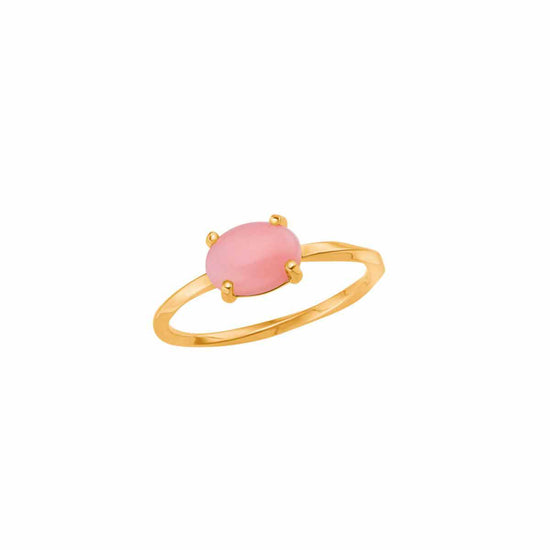 10-Karat ring m. pink Opal Carré