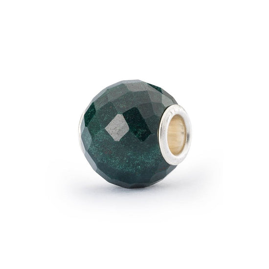 Rund grøn chalcedon facet kugle