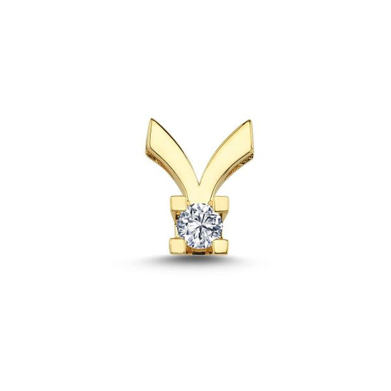 14K Star vedhæng 0,15ct W-si 4 greb Rødguld Nuran