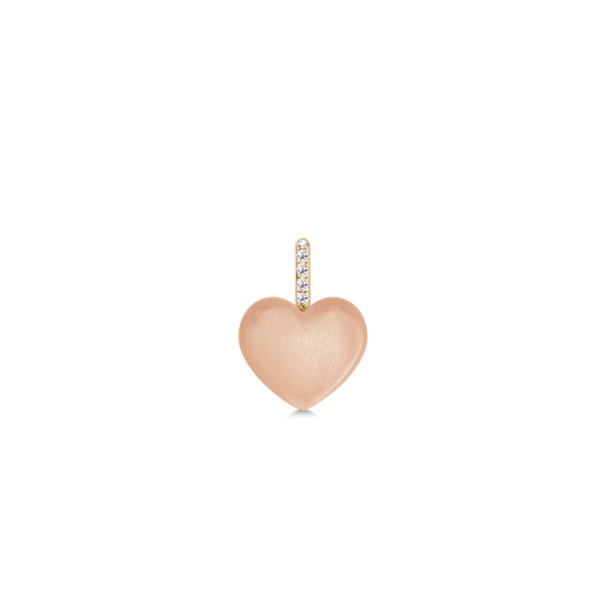 14Kt. Luna Love vedhæng Peach Moonstone I/SI brilliant Julie Sandlau