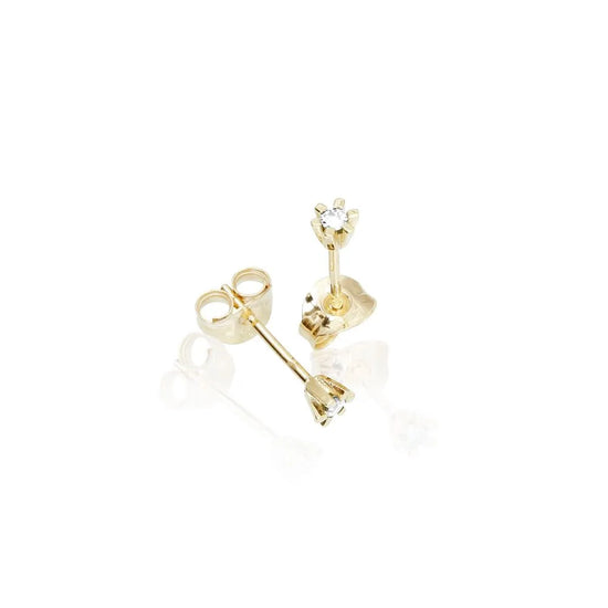 14K Brillanz Ørestikker 2x0,05 W-Tca/SI rødguld