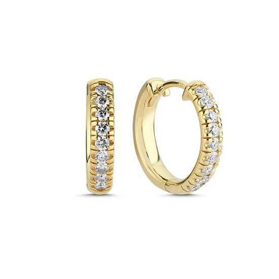 14kt. Champagne Creoler m. 0,21ct. W-SI Nuran