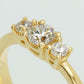 14K LG Grace ring 1x0,25ct + 2x0,05ct F-G/SIS Rødguld