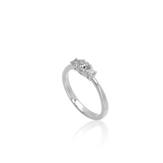 14K Grace ring LG 0,25ct + 2x0,05ct F-G/SI HG