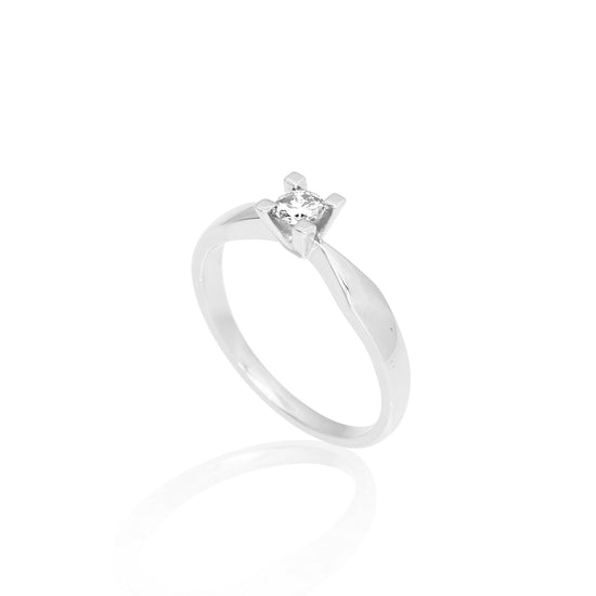 14K Jewelz ring 0,15ct. W-Tca/SI hvidguld