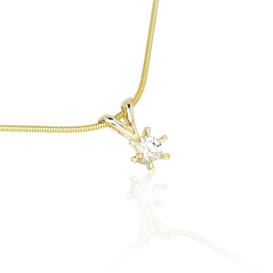 14K LG Present Vedhæng 0,35ct DEF/VS Rødguld