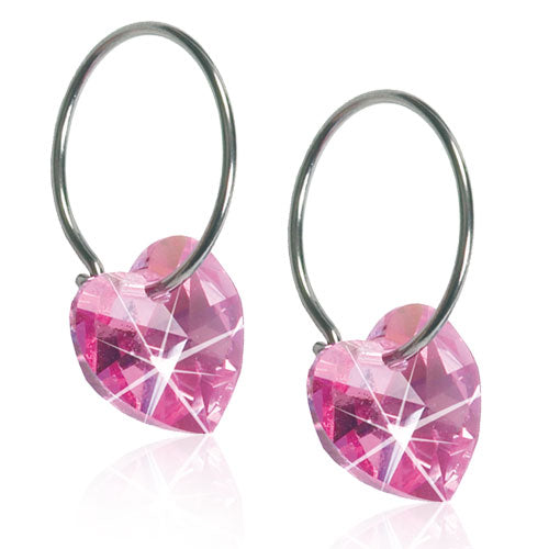 Nt Heart 10mm Rose øreringe Blomdahl