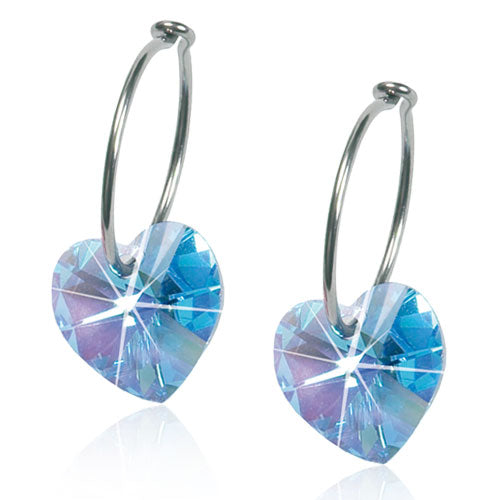 Nt Heart 14mm Heart 10mm Aquamarine Titanium Blomdahl