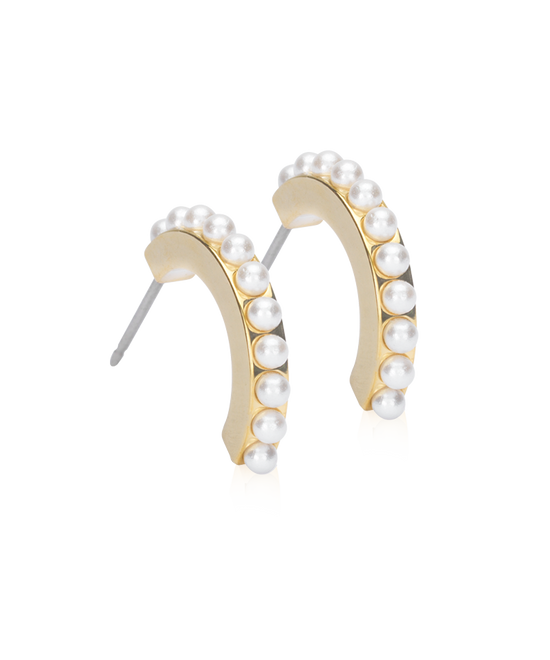 GT Pendant Pearl Curved 15 mm, White Blomdahl