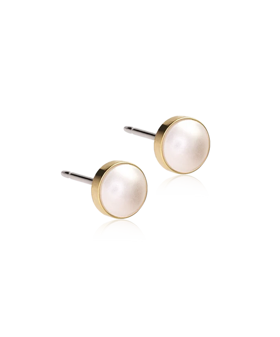 GT Bezel Pearl 6 mm, White Blomdahl