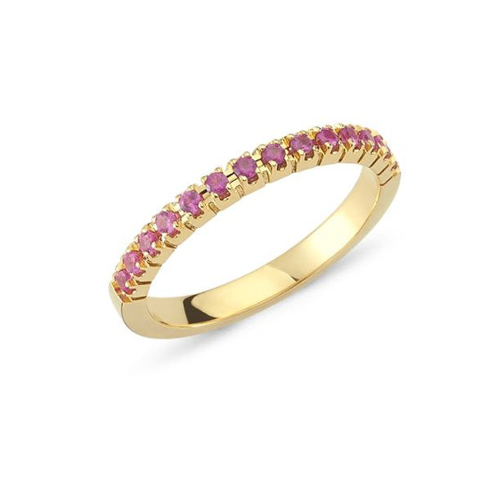 14K Pera Alliance Ring m. Pink Safir Rødguld Nuran