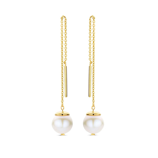 14K guld Olivia perle ørehænger Spirit Icons