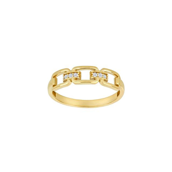 8kt. guldring m/cz Siersbøl