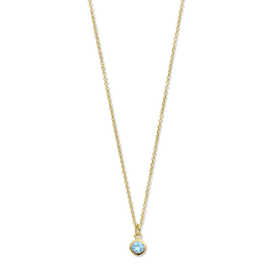 14K Sky Vedhæng Swiss blue Topaz