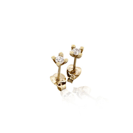 14K Jewelz ørestikker RG  ialt 0,05ct W-Tca/S