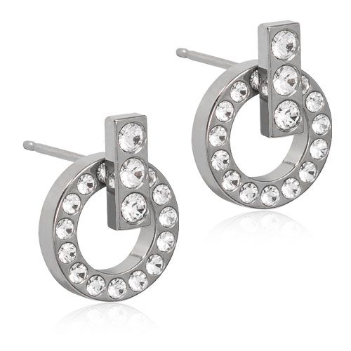 Blomdahl - Grace Hollow Crystal 10/8mm NT