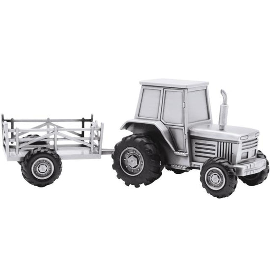 Fortinnet sparebøsse traktor m. vogn