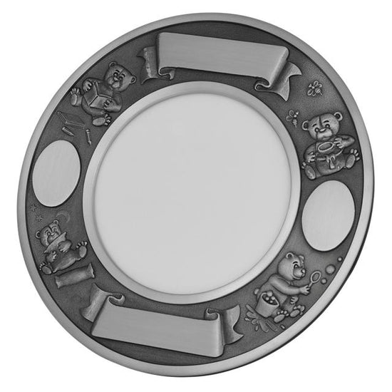 tin fotoramme rund m. bamser Ø17