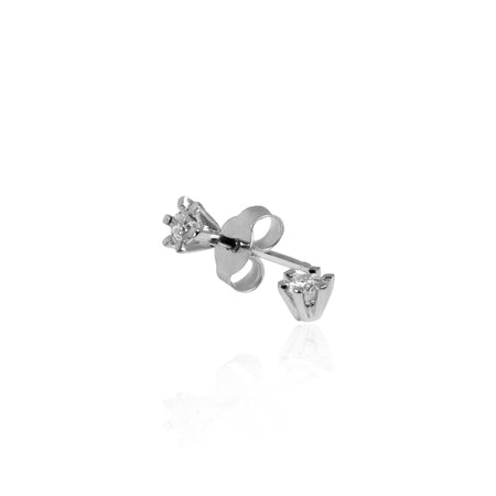 14K Brillanz ørestik HVG 2x0,075Ct. W-Tca/SI