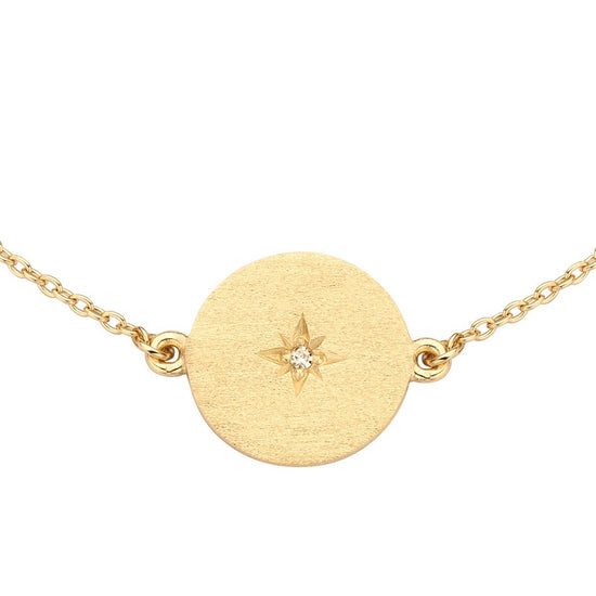Spirit Icons - North Star armbånd med diamant Forgyldt