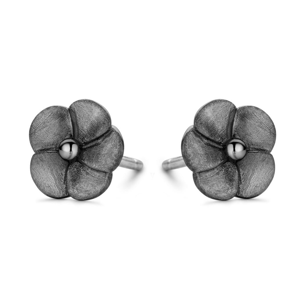 Spirit Icons - Bloom Ørestikker Sort Rhodineret