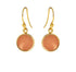 Susanne Friis Bjørner - Ørehænger forgyldt 10mm peach månesten
