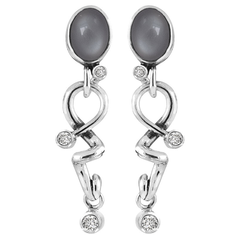 Rabinovich - Glamorous Grey Ørehænger - Sølv 