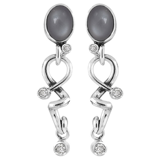 Rabinovich - Glamorous Grey Ørehænger - Sølv 