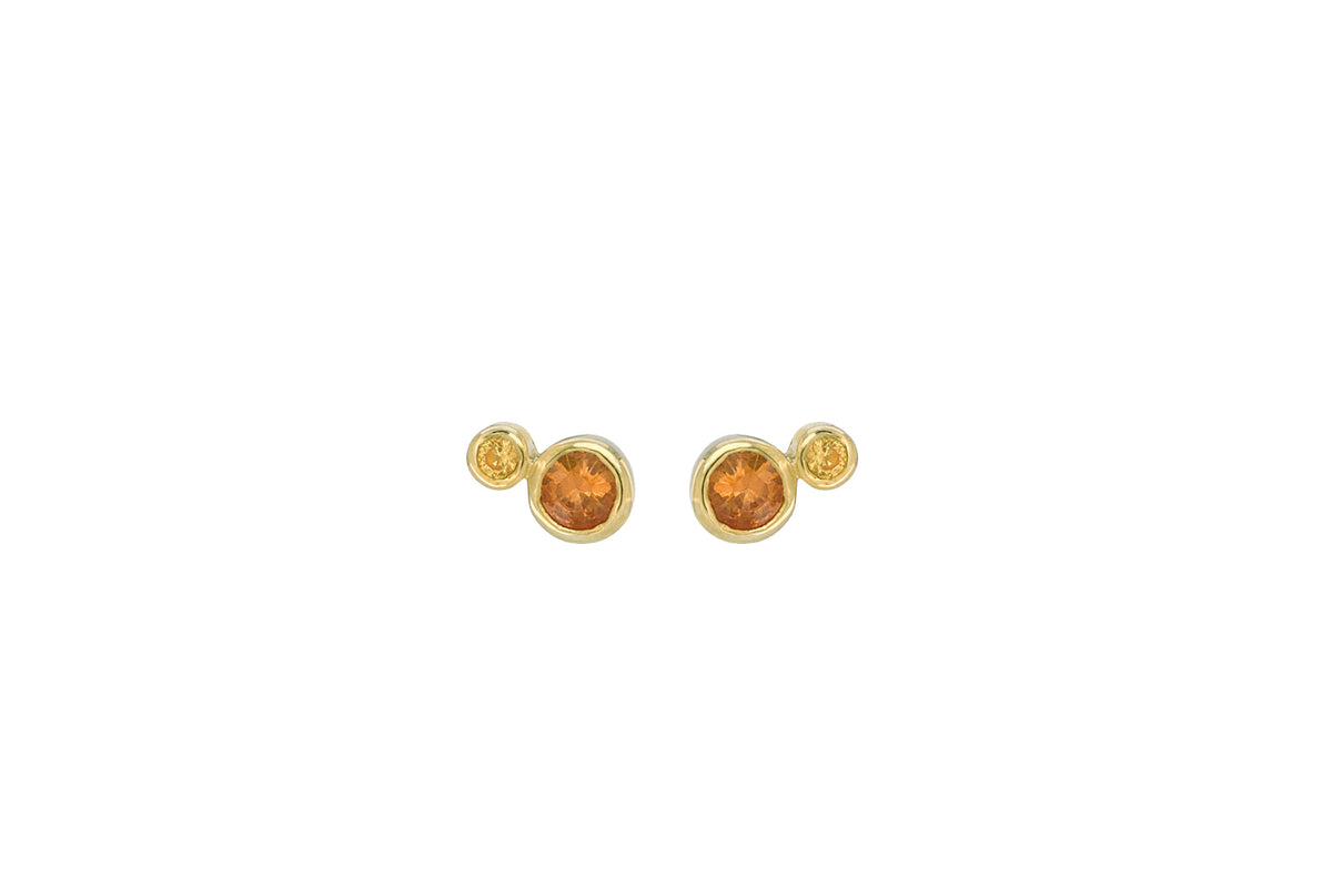 Rabinovich - 14 Kt Pixie Dust Ørestikker orange, gul, pink safir