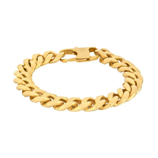 SON armbånd steel IP gold blank
