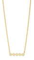 Marguerit collier 5x5mm. forgyldt