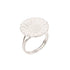 Marguerit ring 18mm. St.54 Sølv med hvid emalje