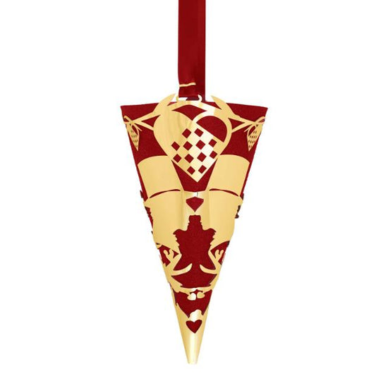Kræmmerhus 20cm - jubilæum - 18k forgyldt