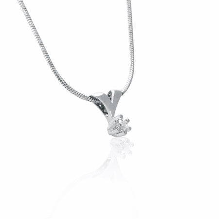 14K Brillanz Vedhæng HVG 0,05 W-Tca/SI
