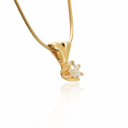 14K Brillanz Vedhæng RG 0,25 W-Tca/SI