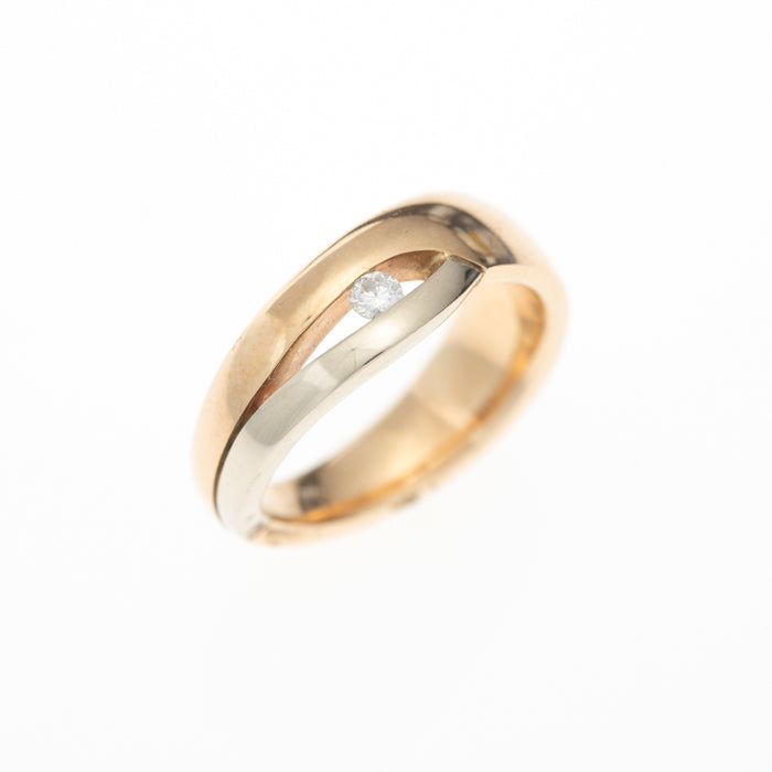 14K Ring Blank st. 54 0,07ct