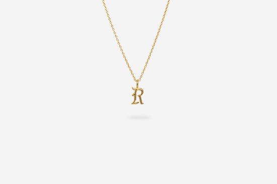 IX Studios - R Letter Charm Forgyldt IX Studios