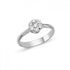 Nuran - Flora Diamant Ring 14 Karat Hvidguld