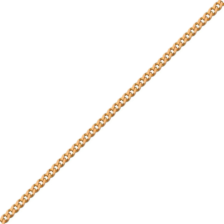 14K Panser Facet 45cm 0,35mm Guld Halskæde