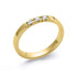 Nuran - 8kt. Alliance Ring Rødguld 3x0,02ct. W-si kantet Str. 56