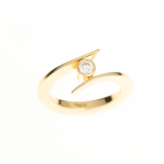 14K 0,02ct W/VS Guld ring - Divine by norup