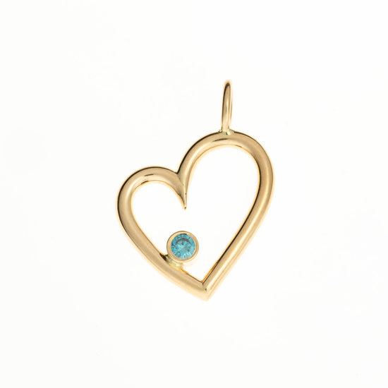 14K Hjerte 0,10ct blå Brillant 2mm tråd - Divine by norup