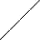 Panser Facet 42cm 0,40mm Sort Rhodineret Sølv Halskæde - BNH