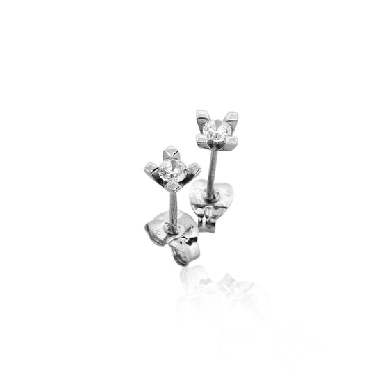 14K Jewelz ørestikker HVG ialt 0,15Ct.